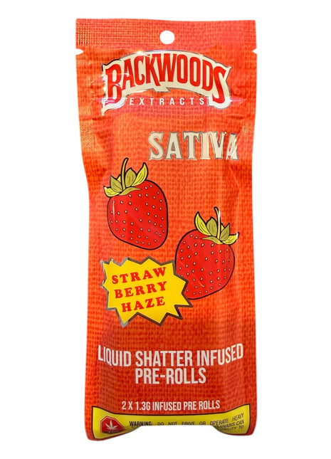 Backwoods Liquid Shatter Infused Prerolls - Strawberry Haze - Sativa