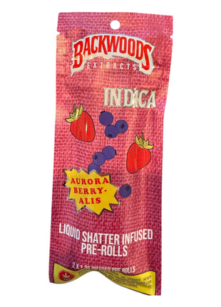 Backwoods Liquid Shatter Infused Prerolls - Aurora Berry - Indica
